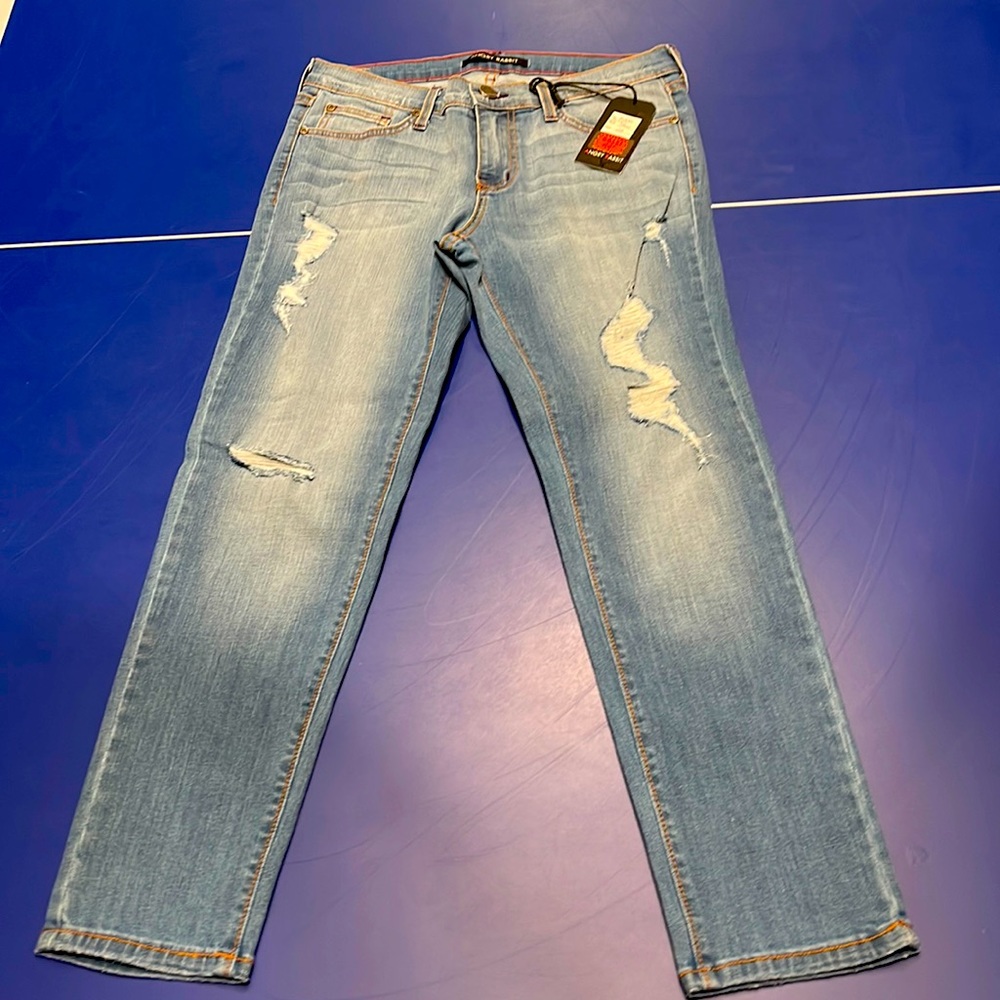 Blue skinny jeans